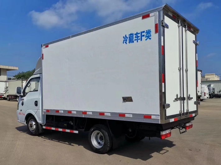 东风途逸汽油版后双轮冷藏车