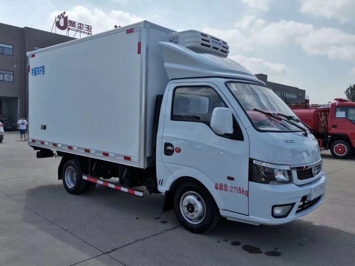 东风途逸汽油版后双轮冷藏车