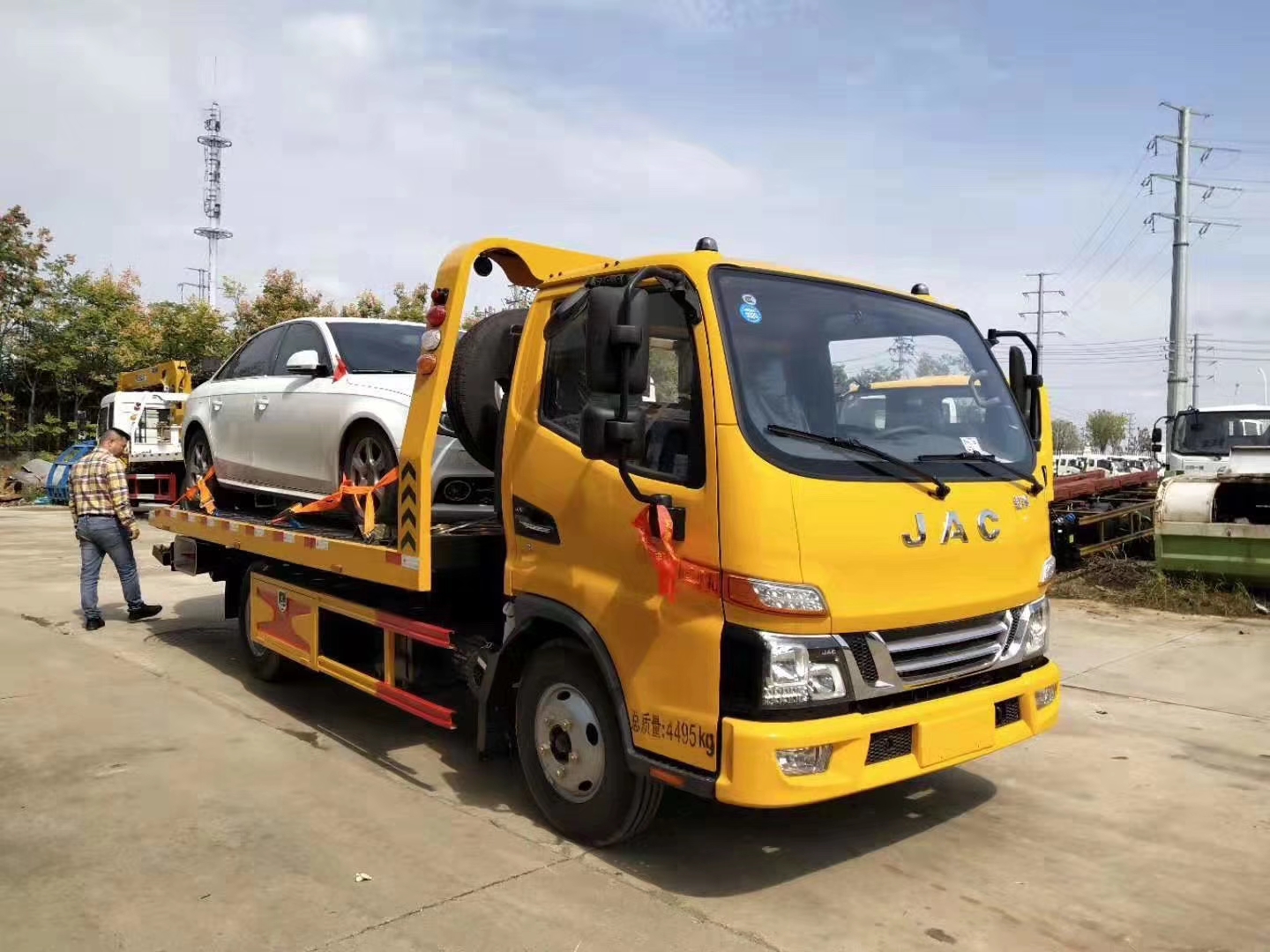 江淮蓝牌一拖二清障车