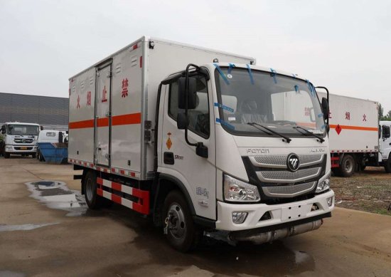 福田欧马可蓝牌气体厢式运输车